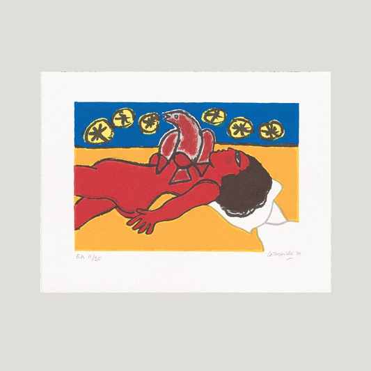 WOMAN WITH THE RED BIRD